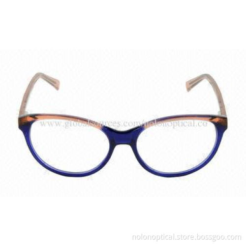 Popular oval acetate optical eyeglass frames with spring hinge